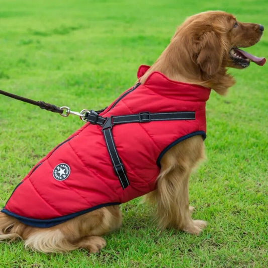 Winter Puffer Vest with Harness for Small Medium Large dogs under 50kg