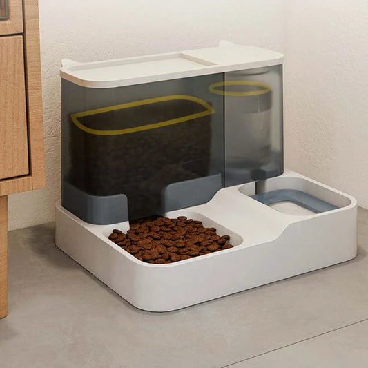 Large Pet feeding station with detachable watter bottle for cats & dogs