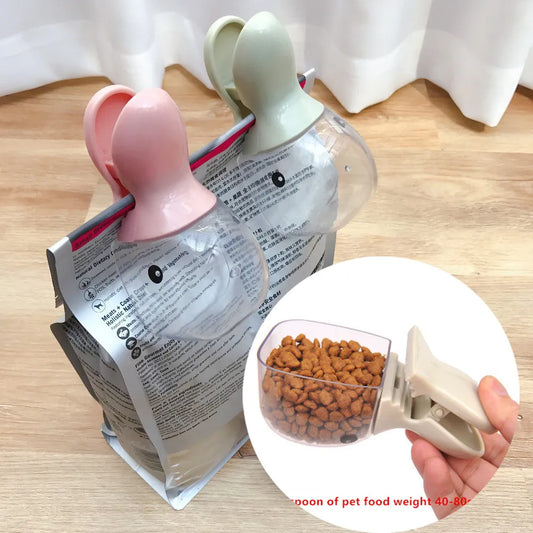 Cute Duck Beak Style Food Bag Clip with Scoop for pet food bags