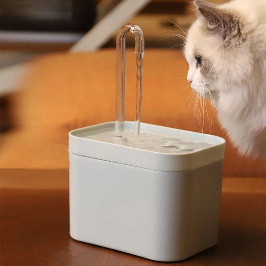 Pet Water Fountain with flowing tap feature and water filter for cats & dogs