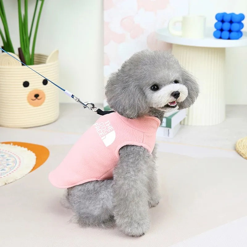 The Dog Face Dog Outdoor Fashion Fleece Coat for small to medium dogs