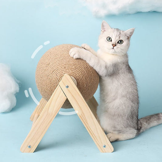 Cat Scratching Ball Toy Sisal Rope Ball With Stand for Kitten Cat