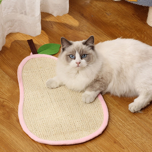 Cute Animal Fruit Design Sisal Rope Wal-Mountable Scratching Pad for Cats Kitten