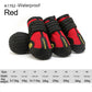 4pcs/set Dog Shoes Reflective Anti-slip Waterproof Rainy Boots Wellies For Medium Large Dog